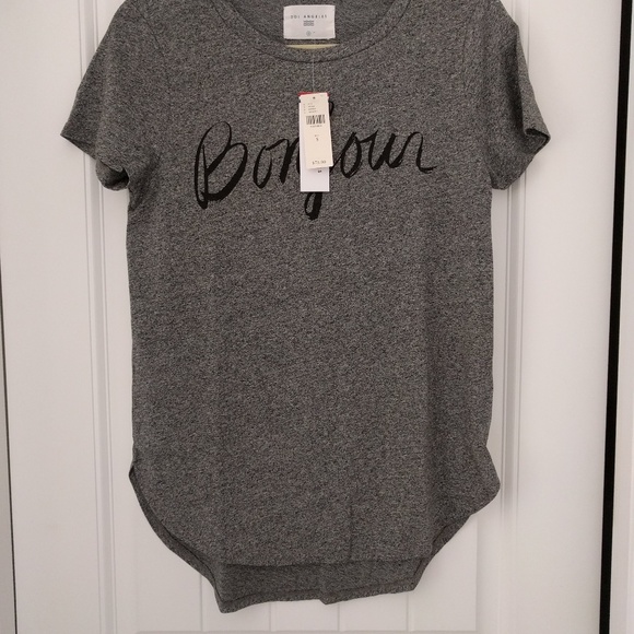 Anthropologie Sol Angeles BONJOUR T-Shirt S M L - Picture 2 of 4